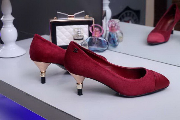 CHANEL Shallow mouth kitten heel Shoes Women--006